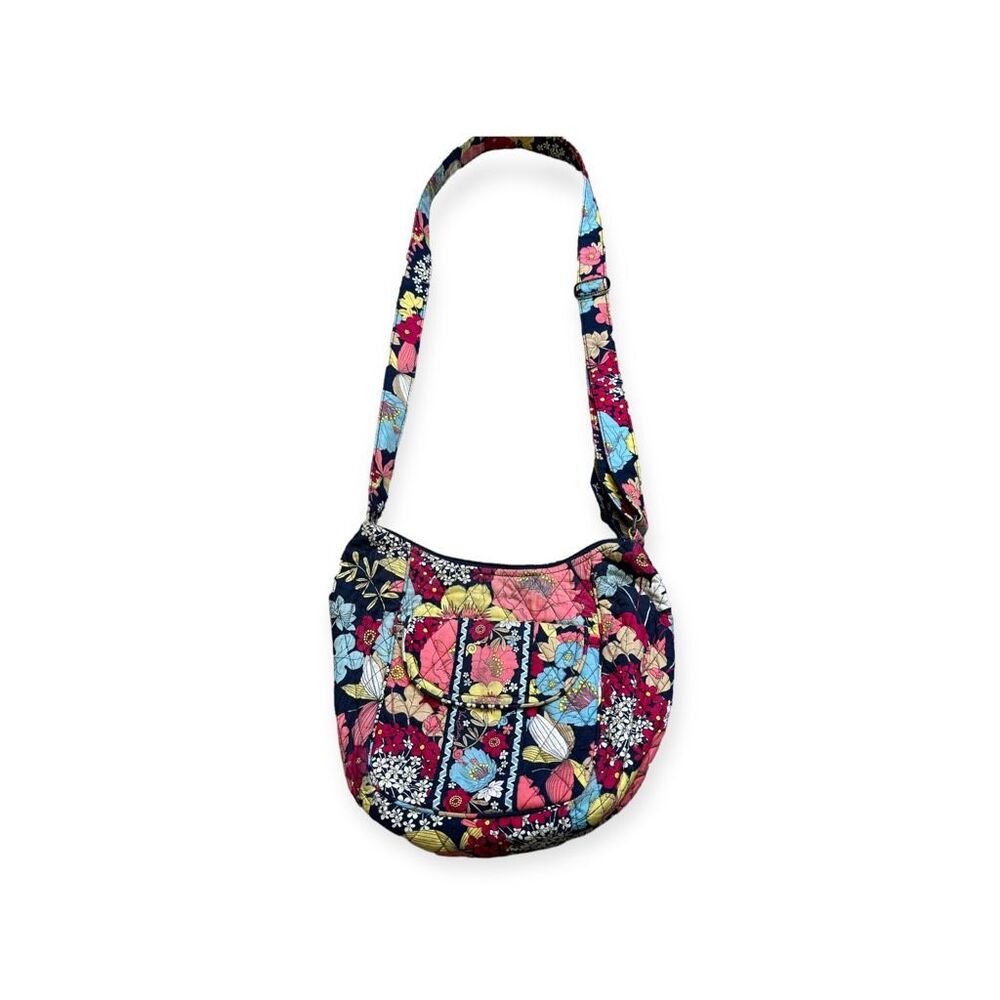 VERA BRADLEY Women’s Multicolor Floral Quilted Shoulder Sling Bag One Size